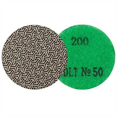 Алмазный гибкий шлифовальный круг для гравера DLT №50, #200, 50мм (гальв) - фото 12295