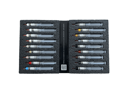 Набор колеровочных паст для клеев Диамант "Мрамор" в шприцах (комплект 17 цветов) 00994 Набор колеровочных паст для клеев Диамант "Мрамор" в шприцах (комплект 17 цветов) 00994