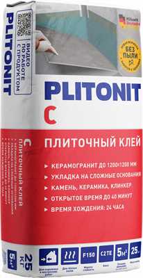 Plitonit "С", 25 кг, Клей для крупноформатной плитки и керамогранита 01567