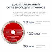 ДИСК ОТРЕЗНОЙ АЛМАЗНЫЙ ДЛЯ ПЛИТКОРЕЗОВ (Optitronic, Leto) 00096