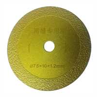 Диск алмазный отрезной 75х10x1,2 для мини ушм резки стекла, керамической плитки керамогранита (золотой) 01374